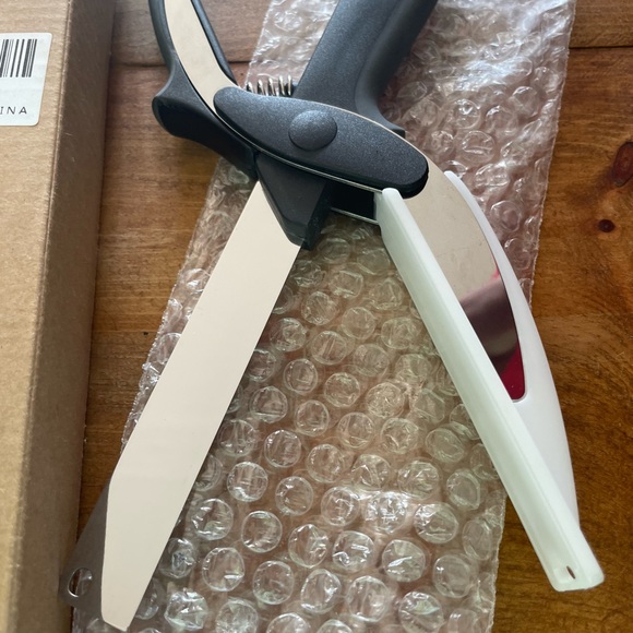 Kitchen Food Scissors,2 in 1 Smart Cutter Multifunction Stainless Steel Kitchen - Picture 5 of 10